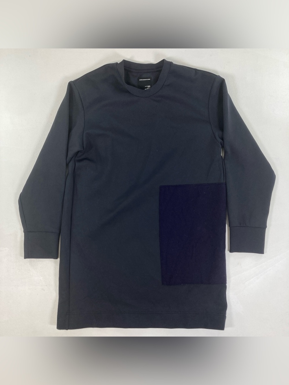 JNBY Black shirt Oversize  Dress Long Sleeve Size L Black Round Neck Minimalisti